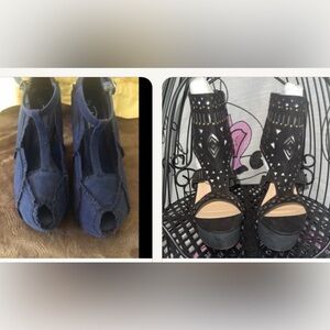 Bundle platforms shoes. Two pairs.